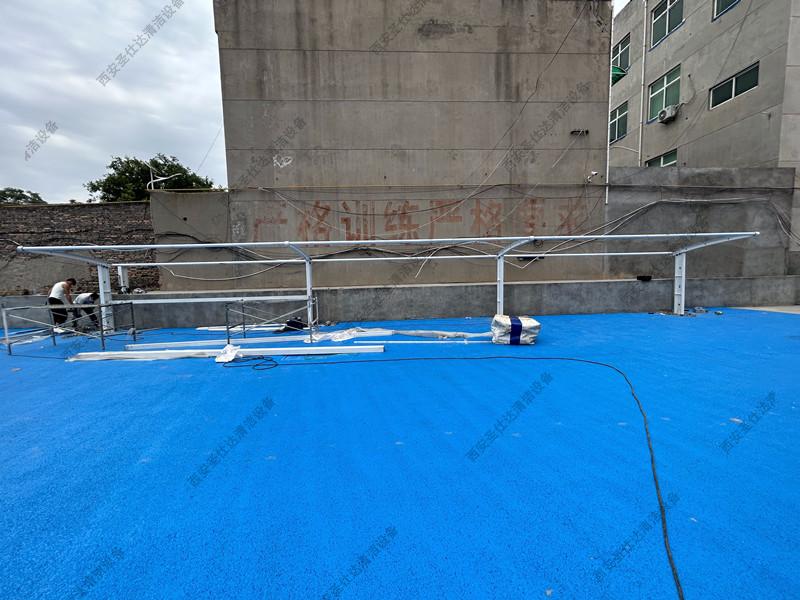 渭南蒲城某小区膜结构棚安装 (2).jpg