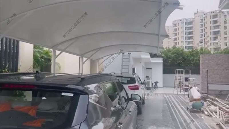 西安别墅区牵拉式膜结构车棚 (3).jpg